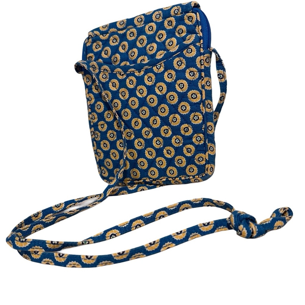Vera Bradley Mini Hipster inRetired Riviera Blue Crossbody Lightweight Purse EUC - Picture 5 of 12